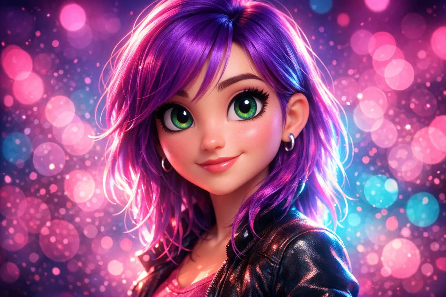 3D Pixar style avatar of a young woman