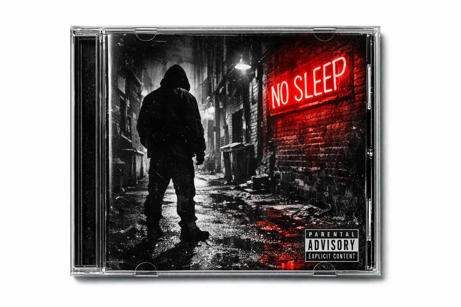 Underground hip-hop album cover mockup on a smartphone