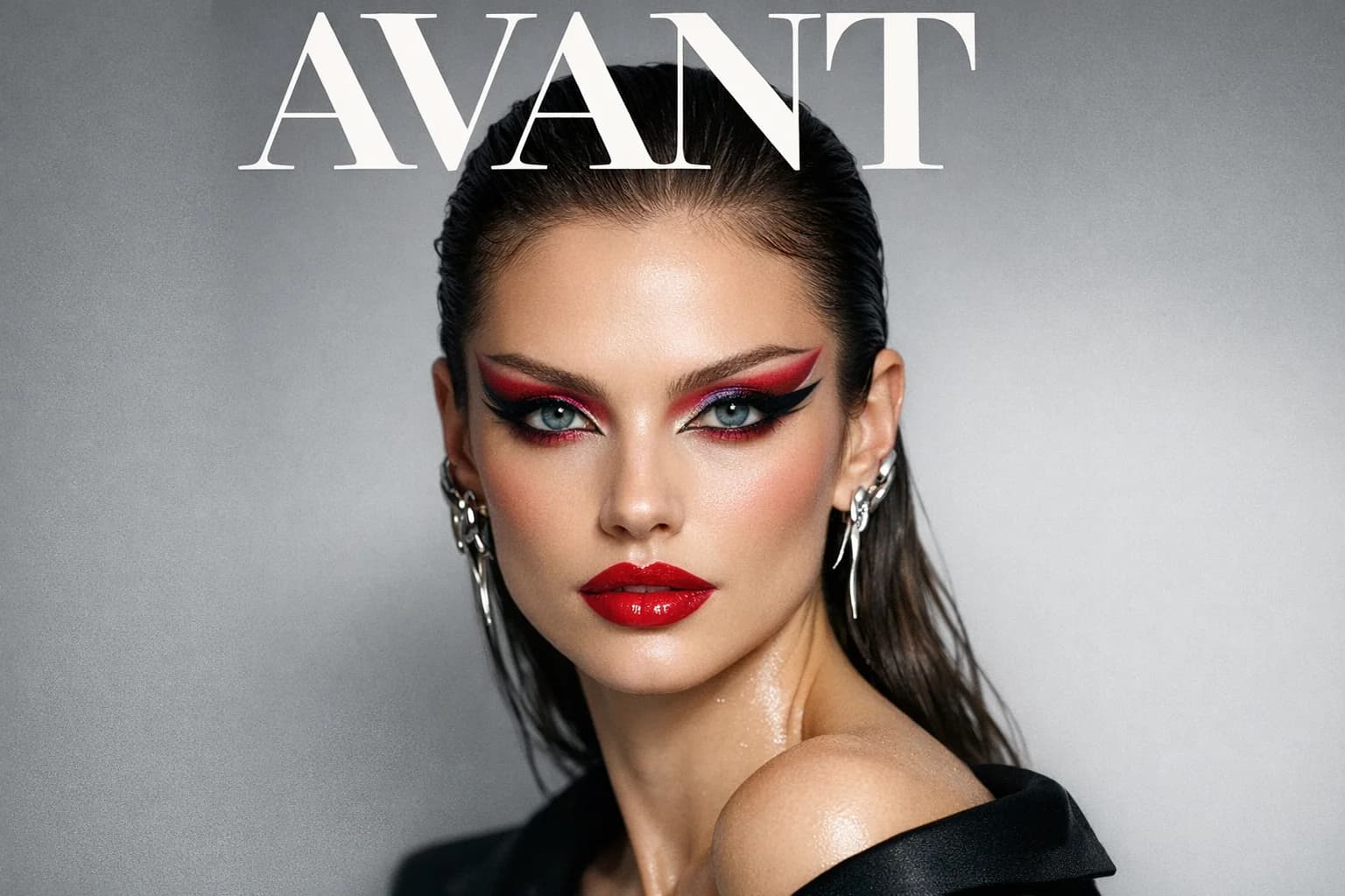 Sleek high-fashion magazine cover generated by AI