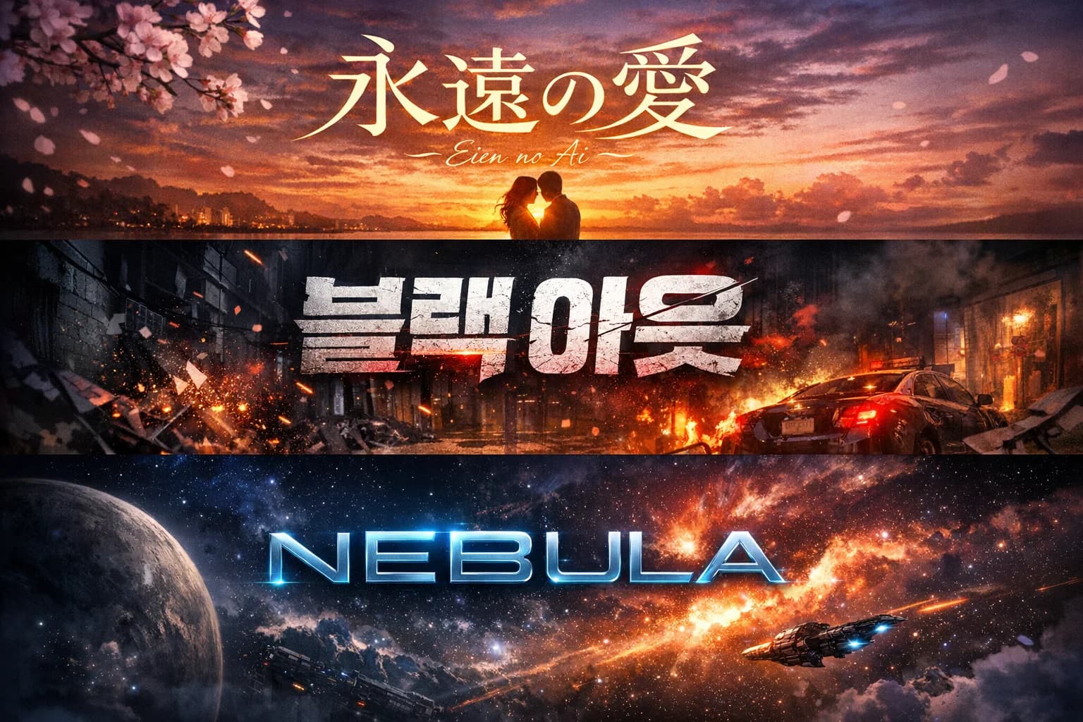 Collage of poster headers showcasing perfect typography in multiple languages