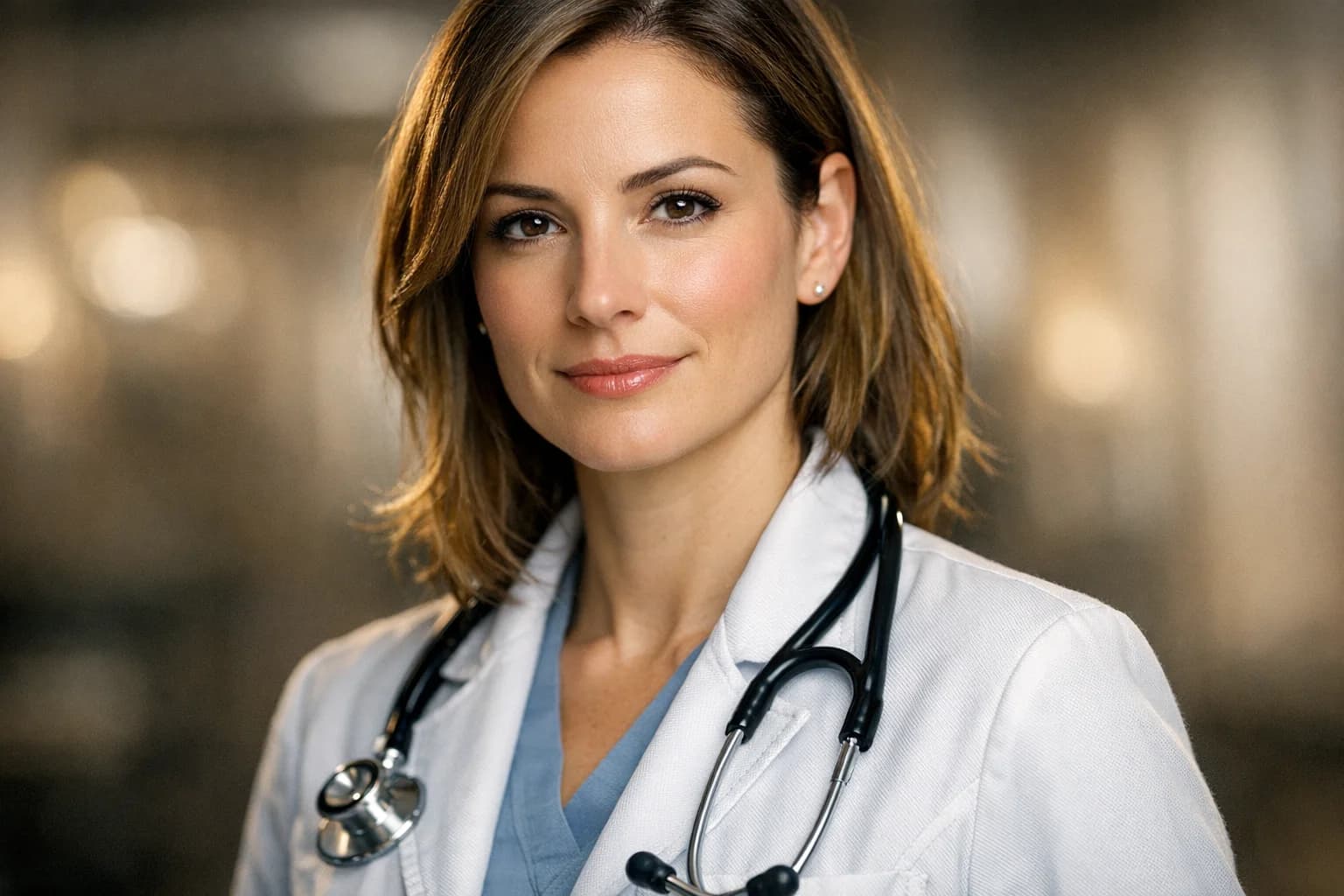Doctor wearing professional white coat