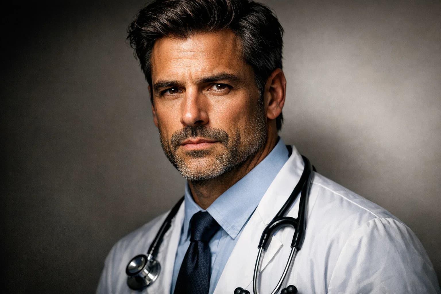 Studio lit medical portrait