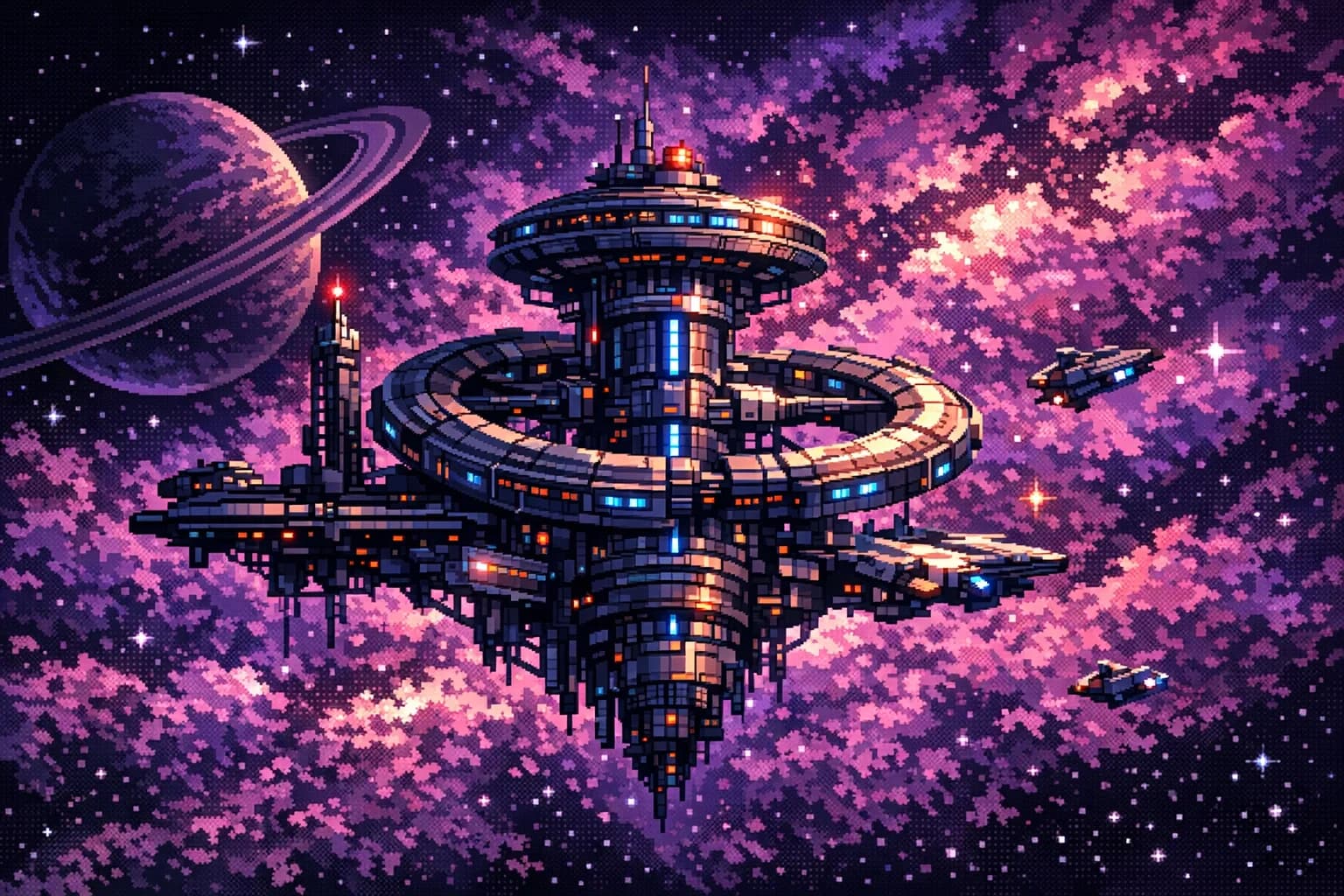 High resolution pixel art illustration
