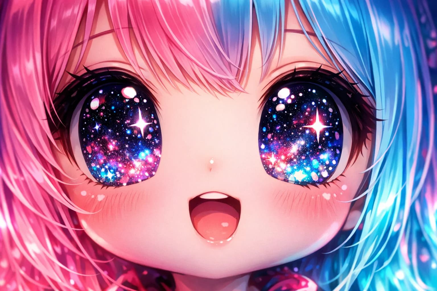 Close up of highly detailed chibi character art