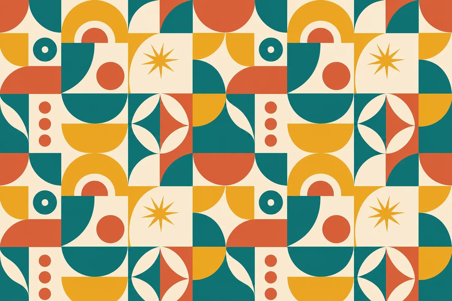 Vector geometric seamless pattern